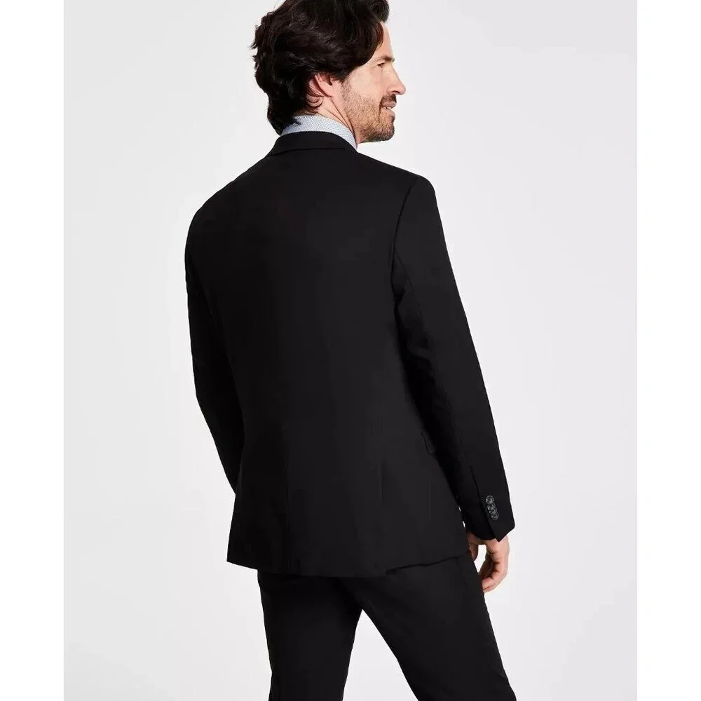 Kenneth Cole Reaction Men's 38 Regular Two-Button Black Suit Jacket L1310